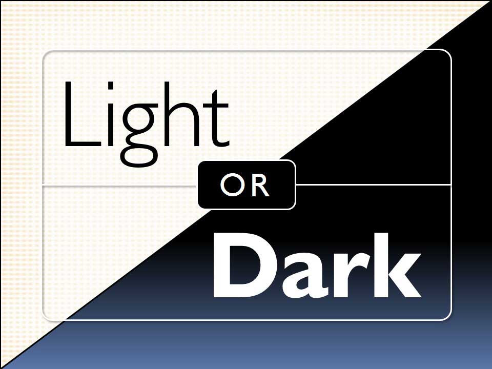 presentation dark or light background